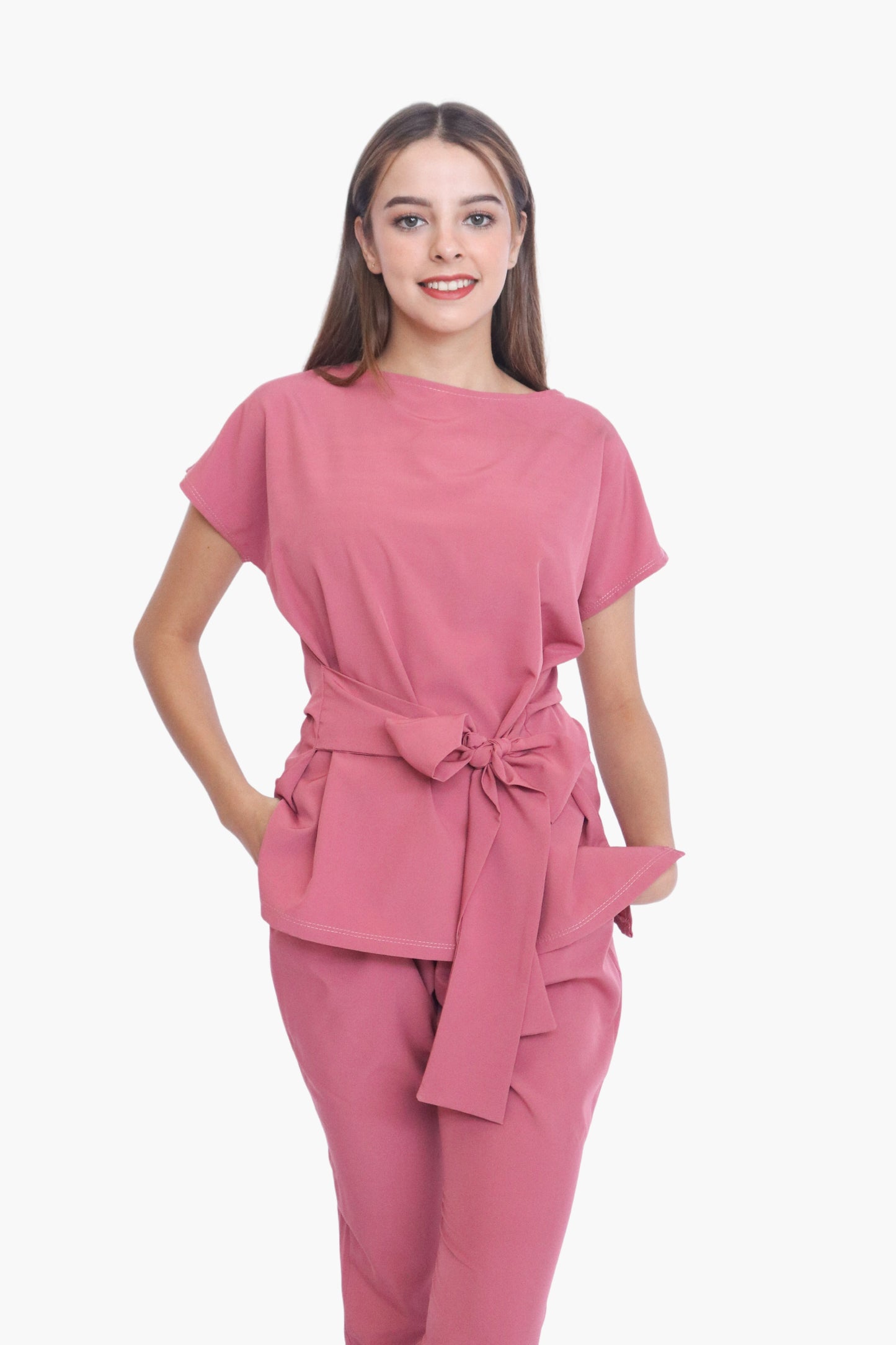 Bella Palo de Rosa Uniforme Quirúrgico - Scrub